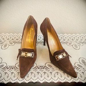 Buongiorno Italian Brown Suede Pointed Toe